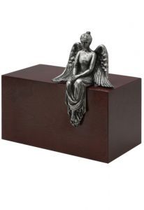 Engel urn metaal 'Meditatie'