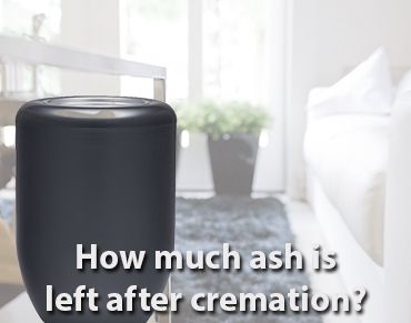 legendURN How much ash is left after cremation?