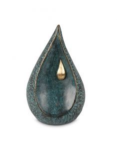 Bronze urn for ashes 'Teardrop'