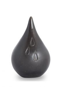 Bronzen urn 'Teardrop' met kleine druppels voor buiten 