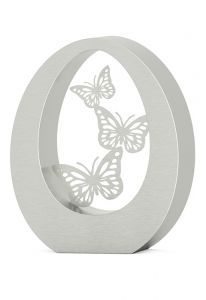RVS (duo) urn 'Oval butterfly'